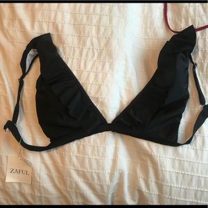 Ruffle Plunge Bikini Top